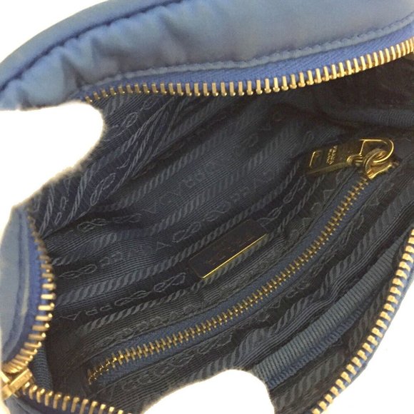PRADA Logo Plate Nylon Cosmetic Pouch Bag /5P0357 - Picture 7 of 8